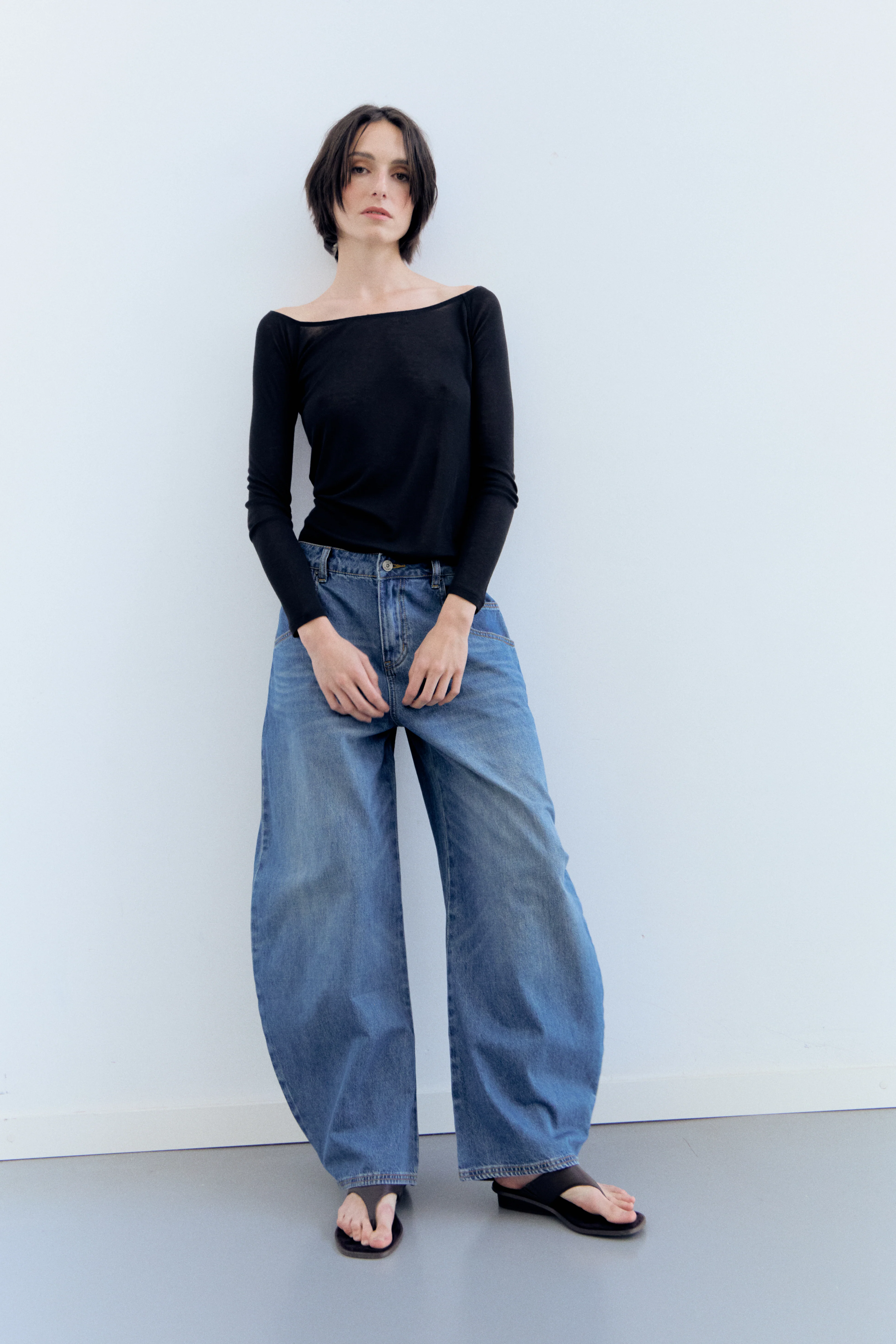 Jeans wide leg azul lavado - Sos - Image 3