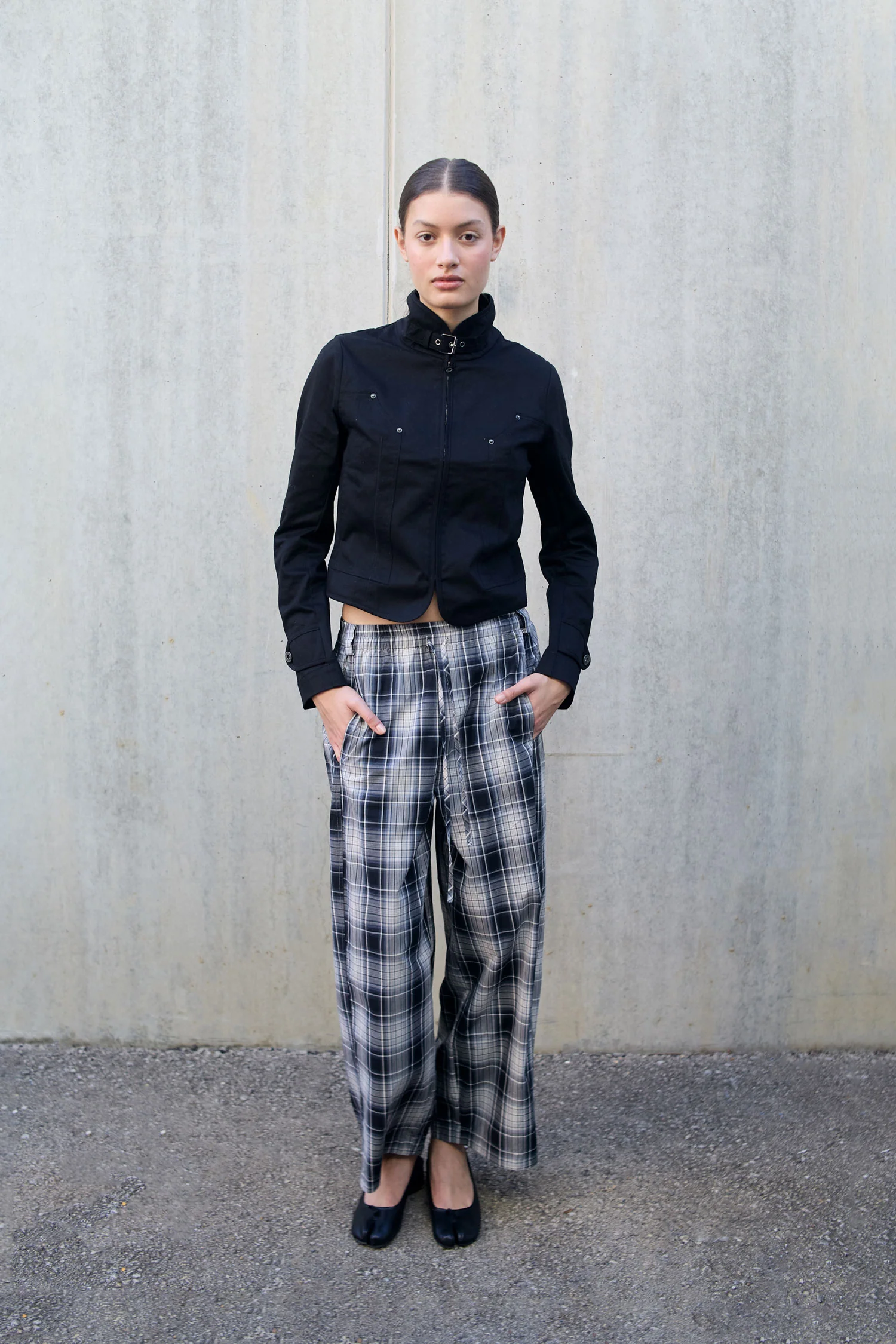 Pantalón fluido tartán - Nami