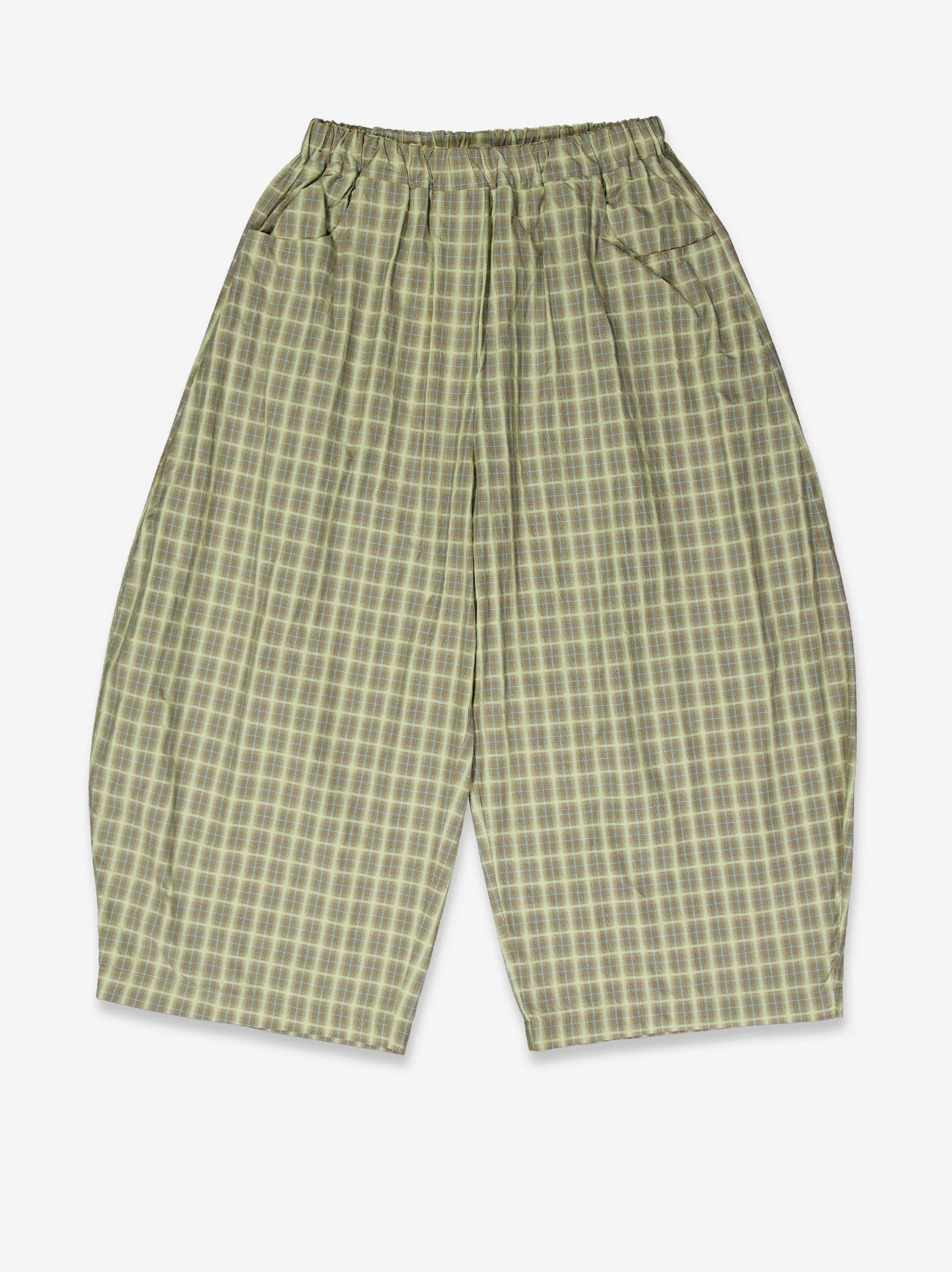 Pantalones barrel tartán con cintura elástica - Picnic - Image 4