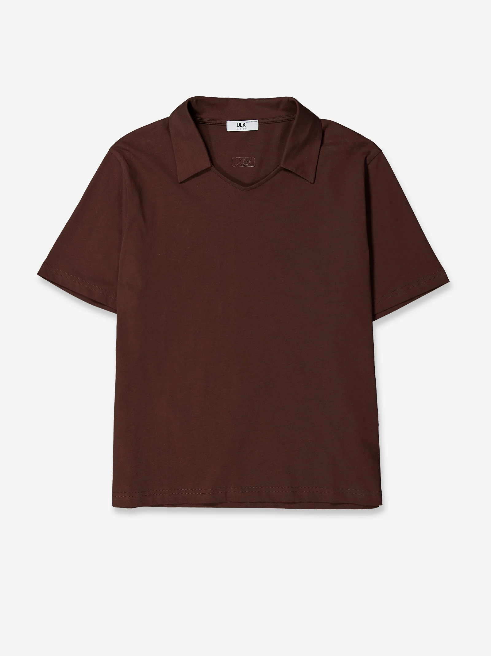 Polo marrón de manga corta detalle cuello - Inpol