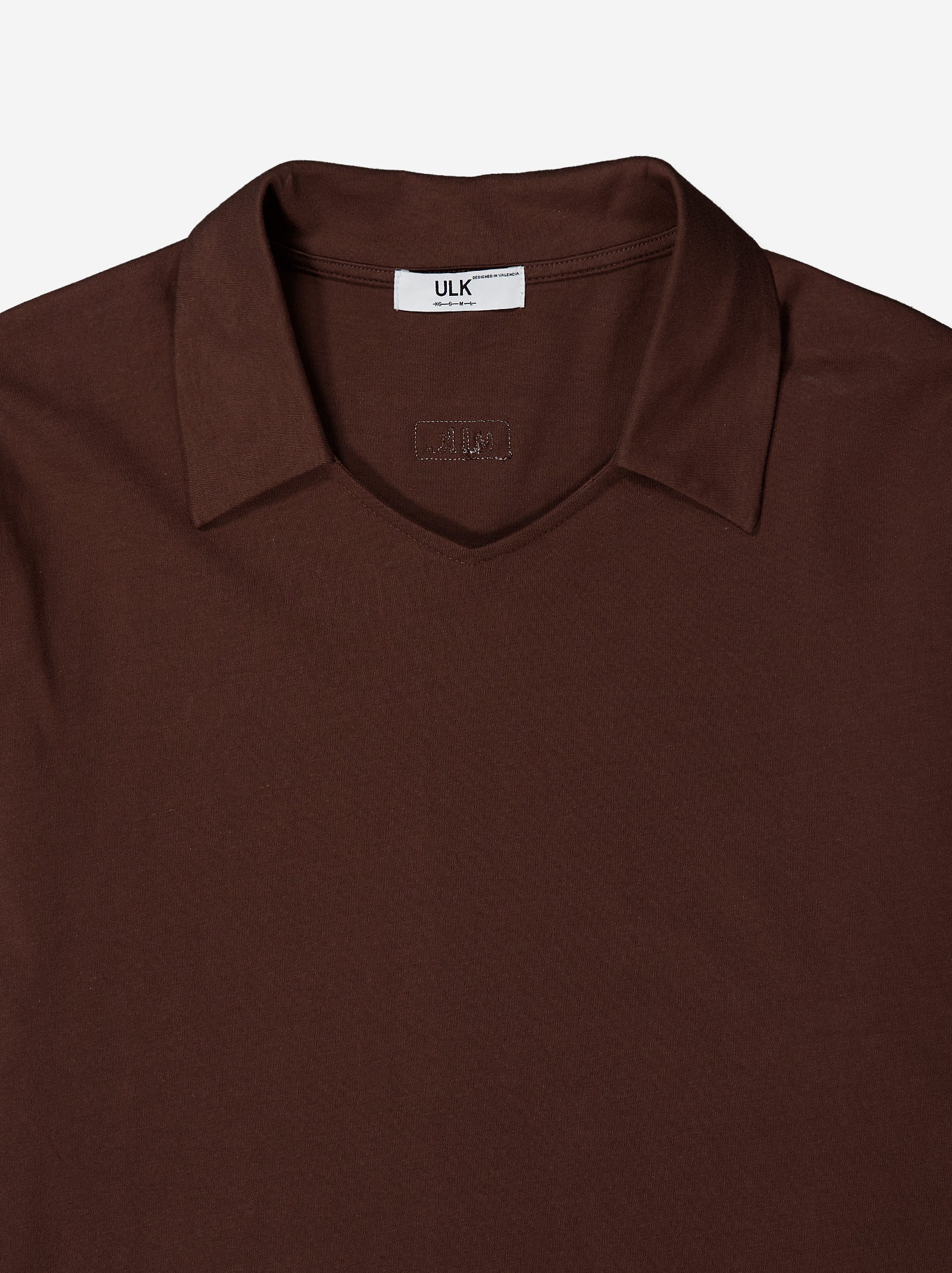 Polo marrón de manga corta detalle cuello - Inpol - Image 2
