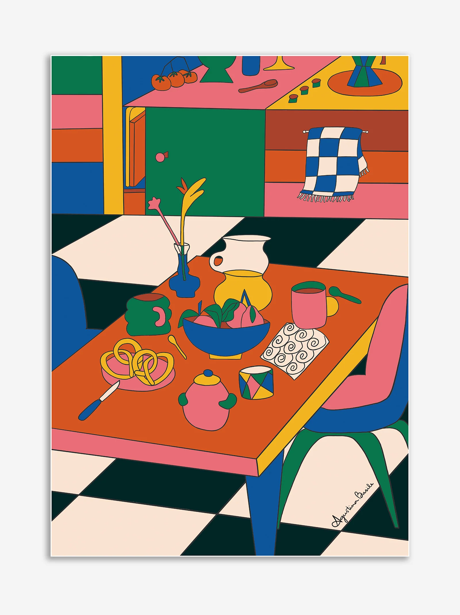Póster Desayuno - Agustina Basile x ULK Workshop
