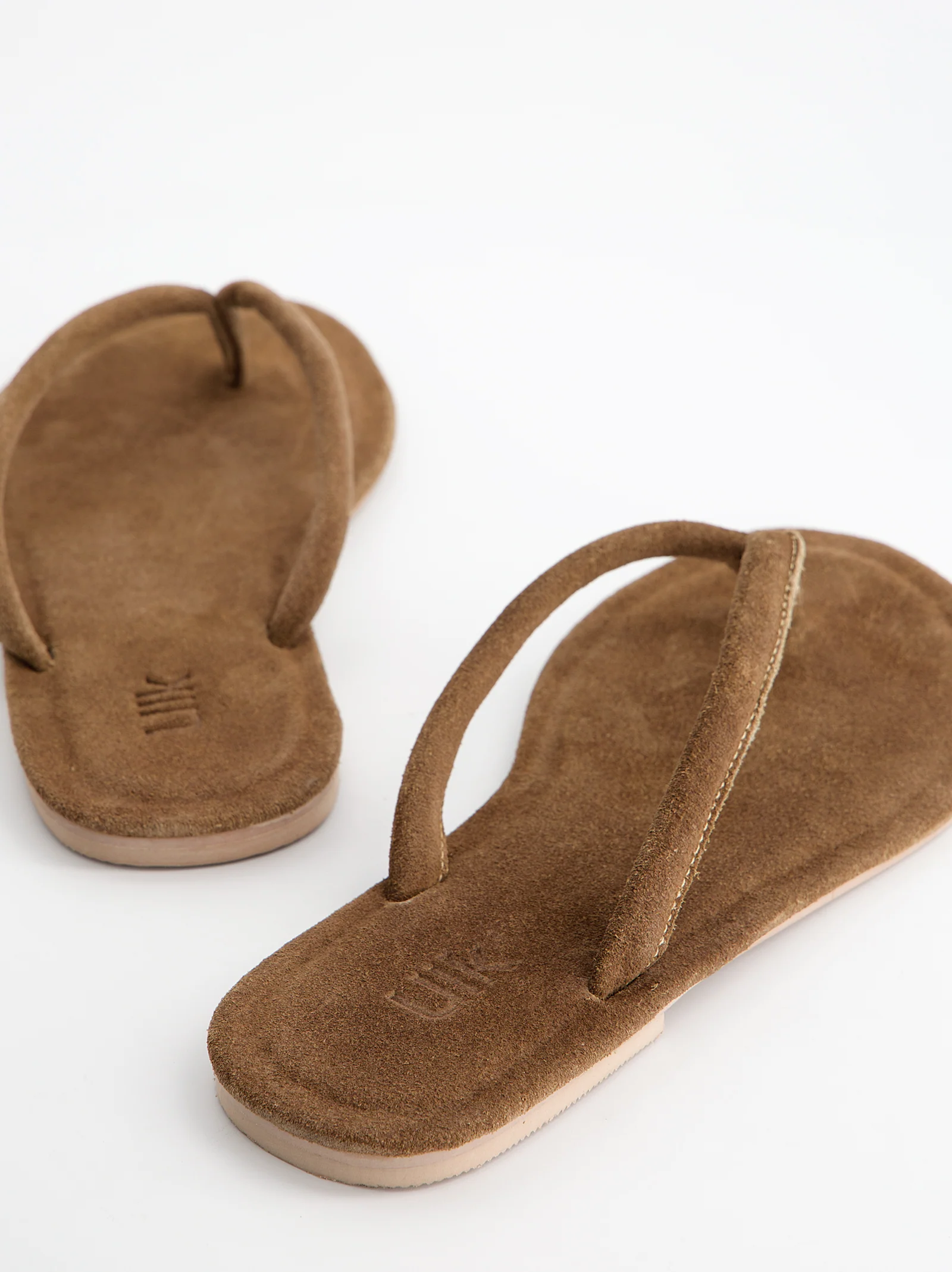 Sandalias de dedo en ante - Nude - Image 3