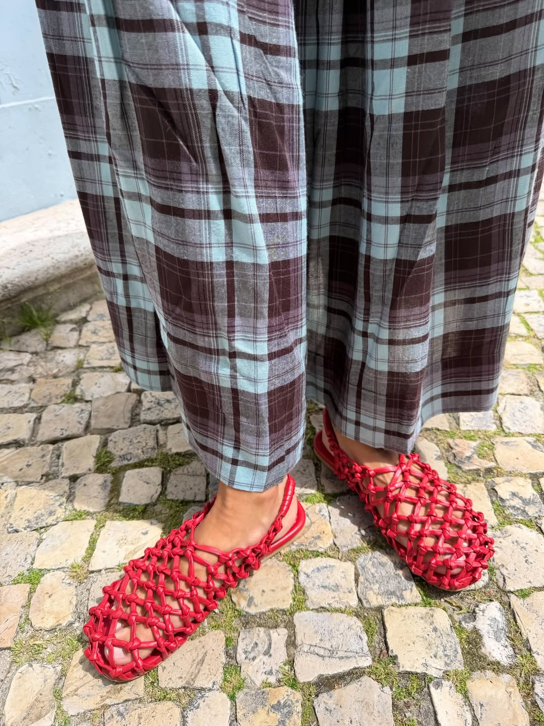 Sandalias de piel trenzada rojas - Thunder - Image 2