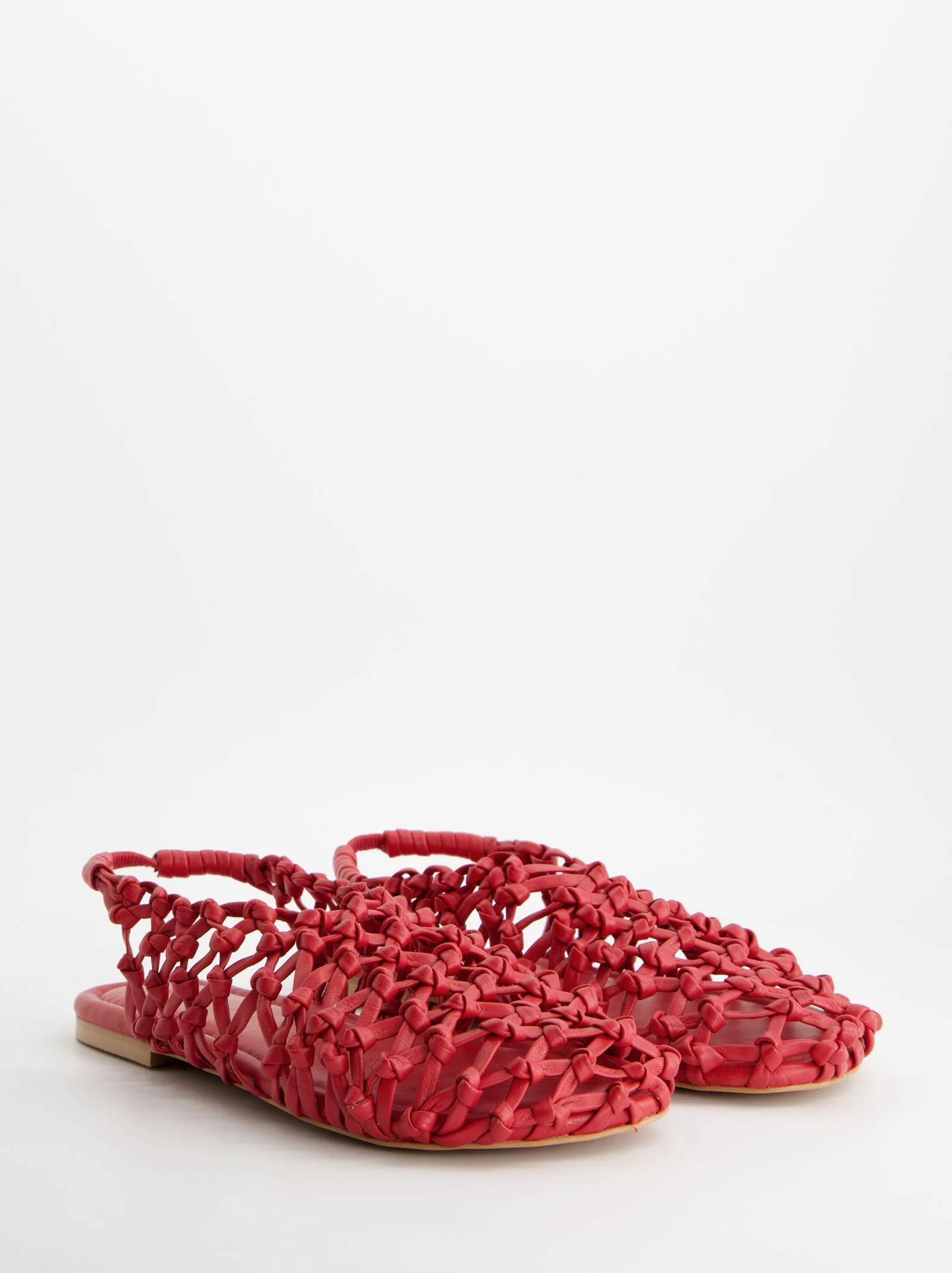 Sandalias de piel trenzada rojas - Thunder - Image 5