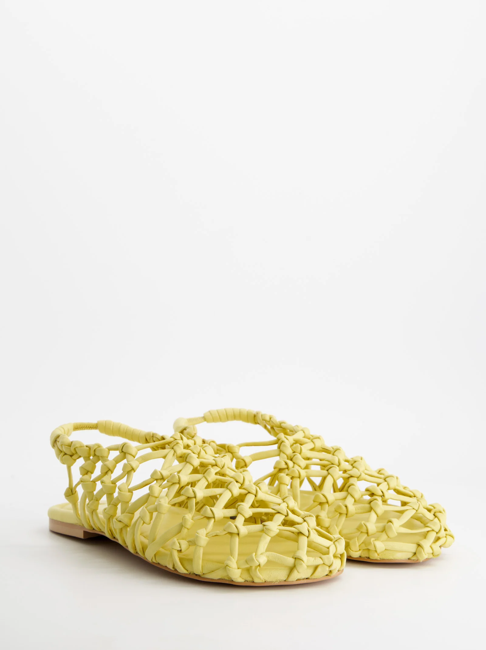 Sandalias de piel trenzada amarillas - Thunder - Image 5