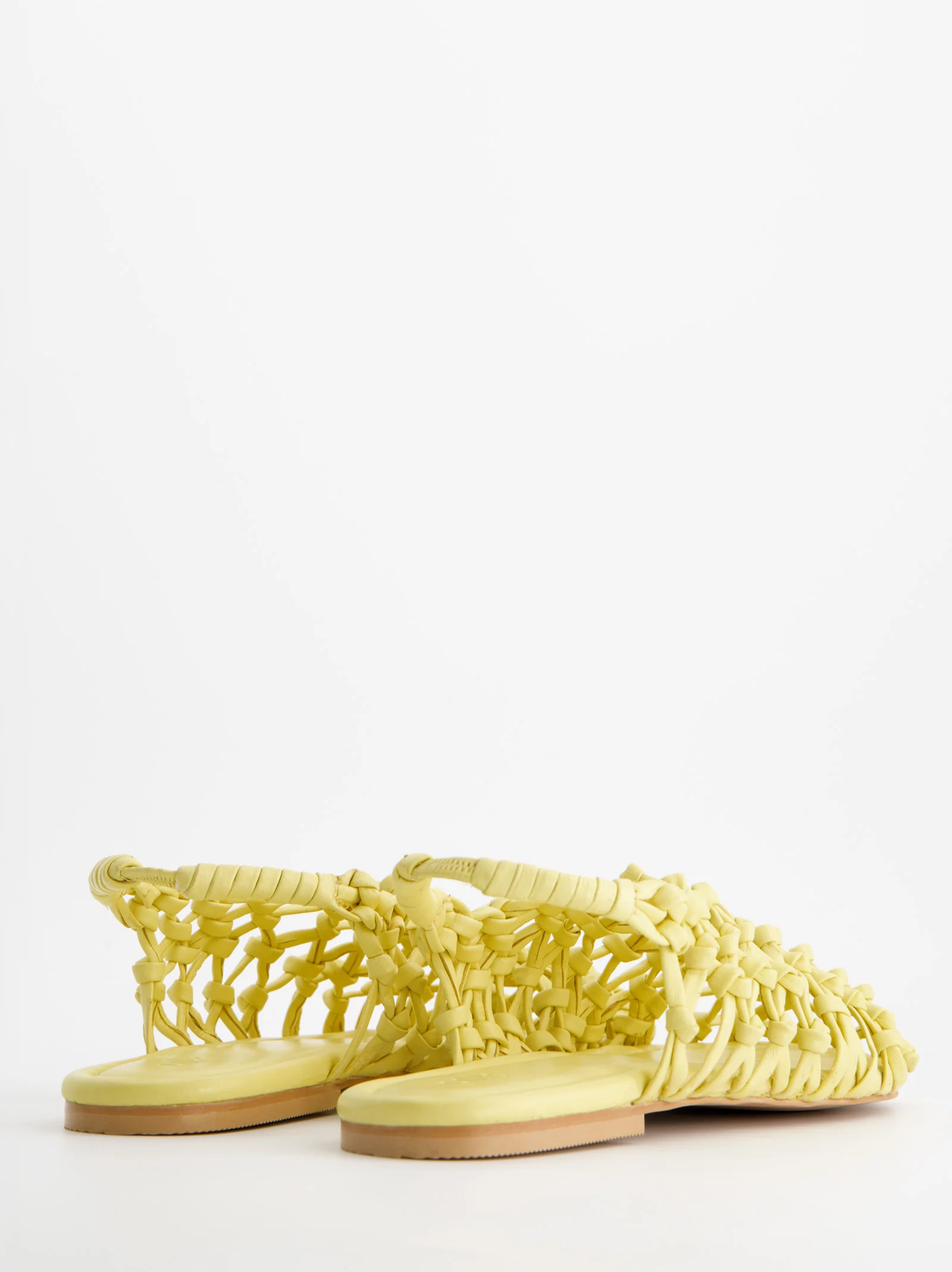 Sandalias de piel trenzada amarillas - Thunder - Image 6