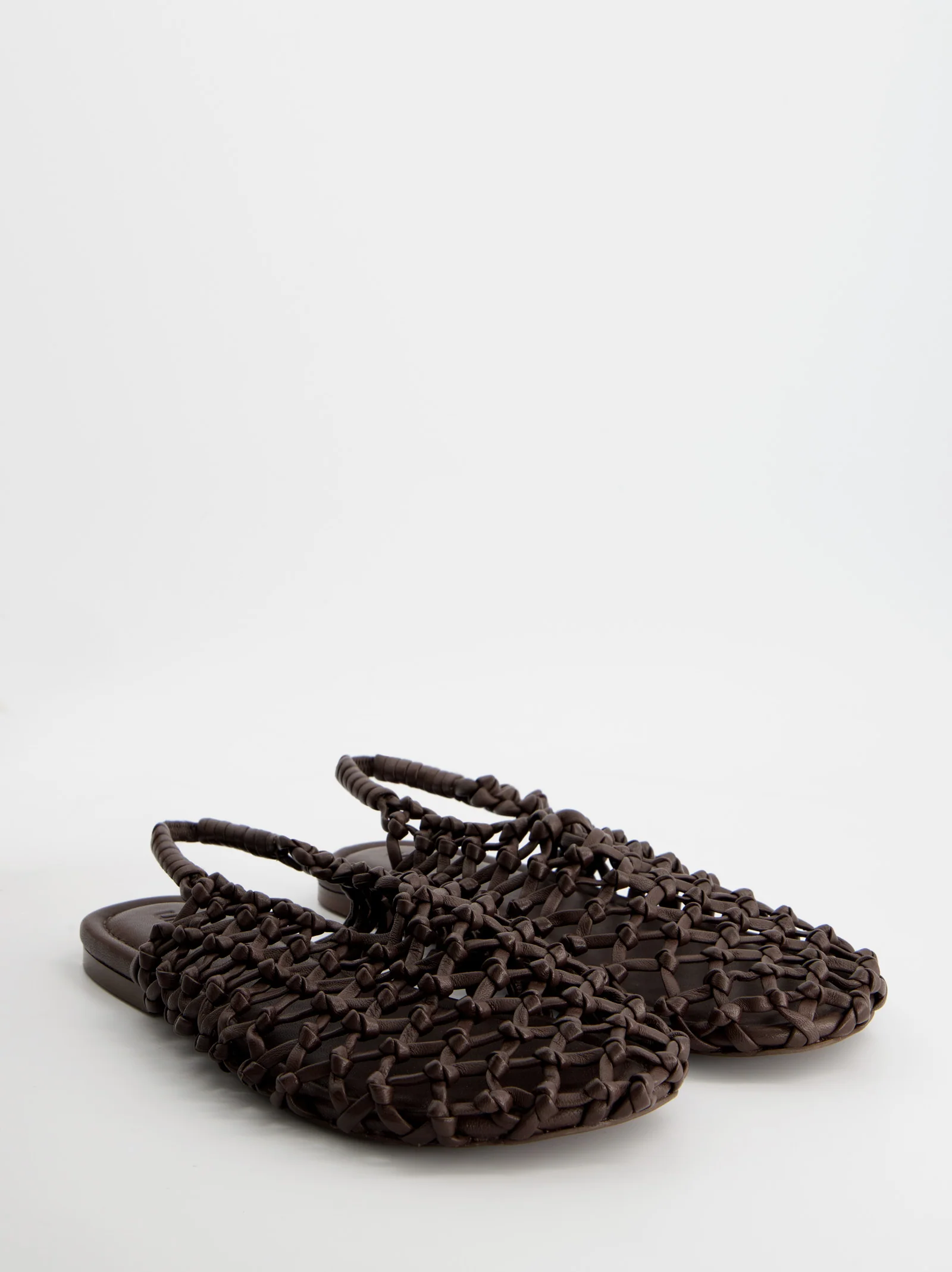 Sandalias de piel trenzada marrones - Thunder - Image 3