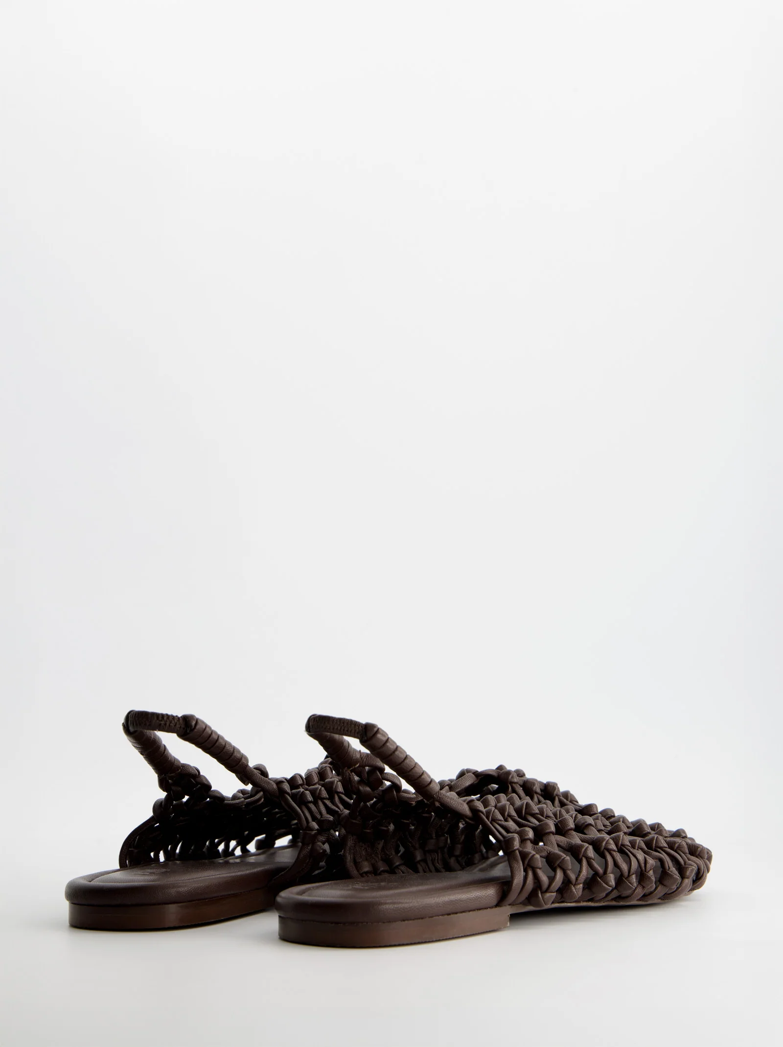 Sandalias de piel trenzada marrones - Thunder - Image 5