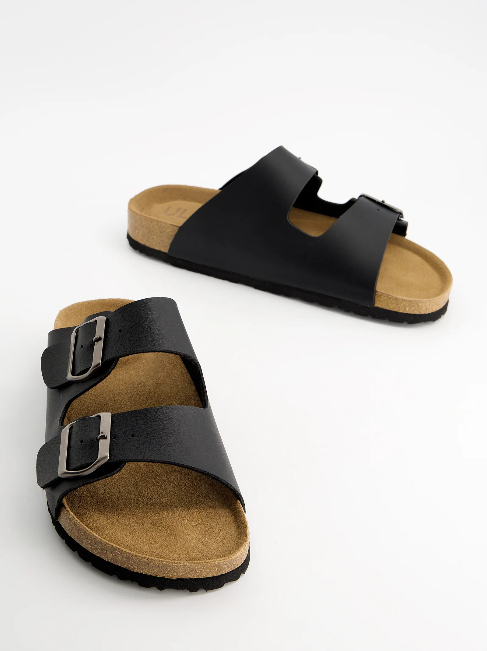Sandalias negras de piel con hebillas - Missouri - Image 3