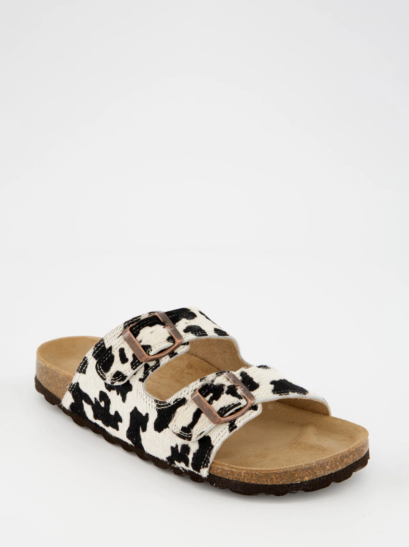 Sandalias planas piel con pelo estampado animal - Mindi - Image 5