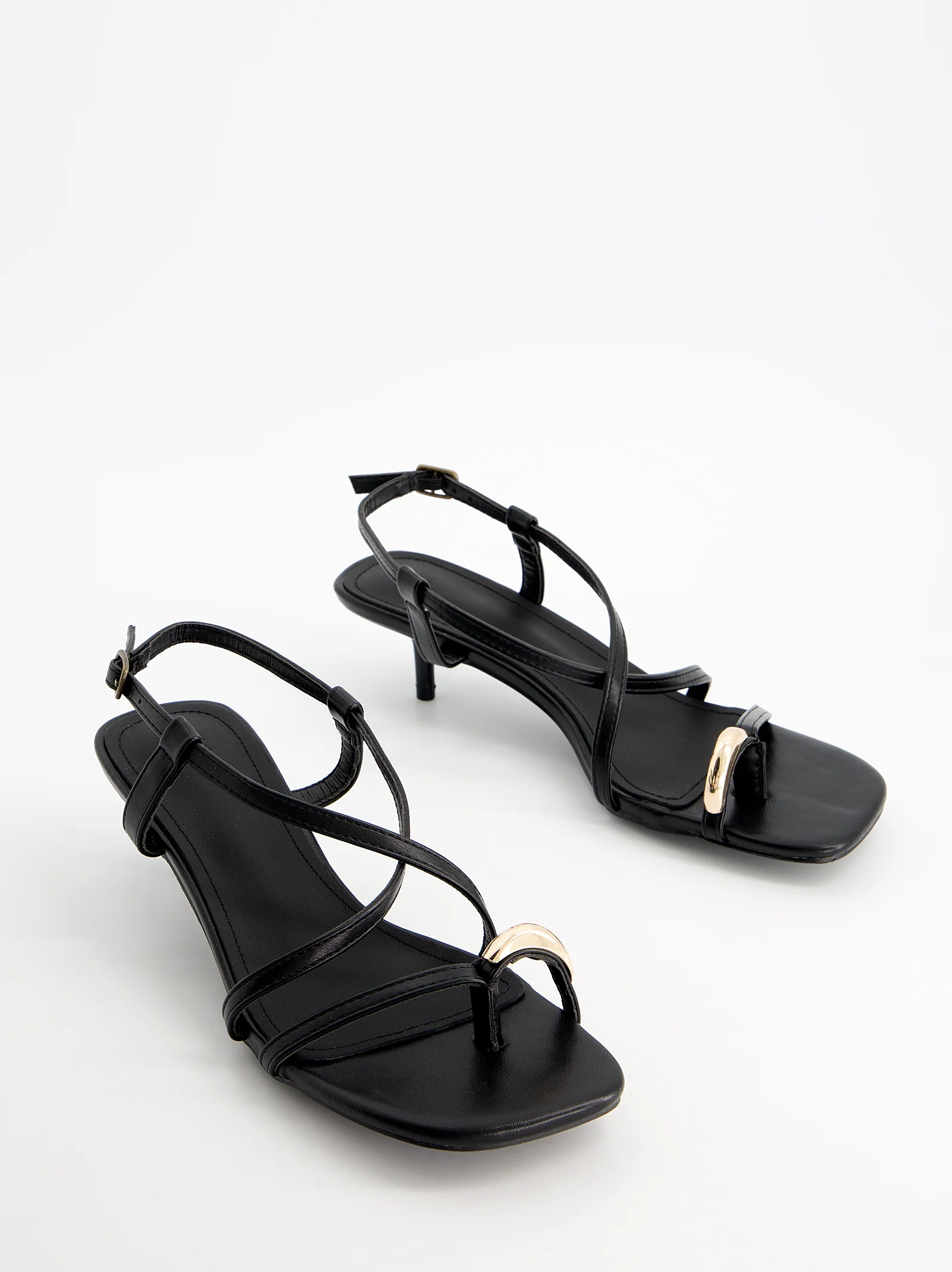 Sandalias tiras finas tacón bajo - Regee - Image 5