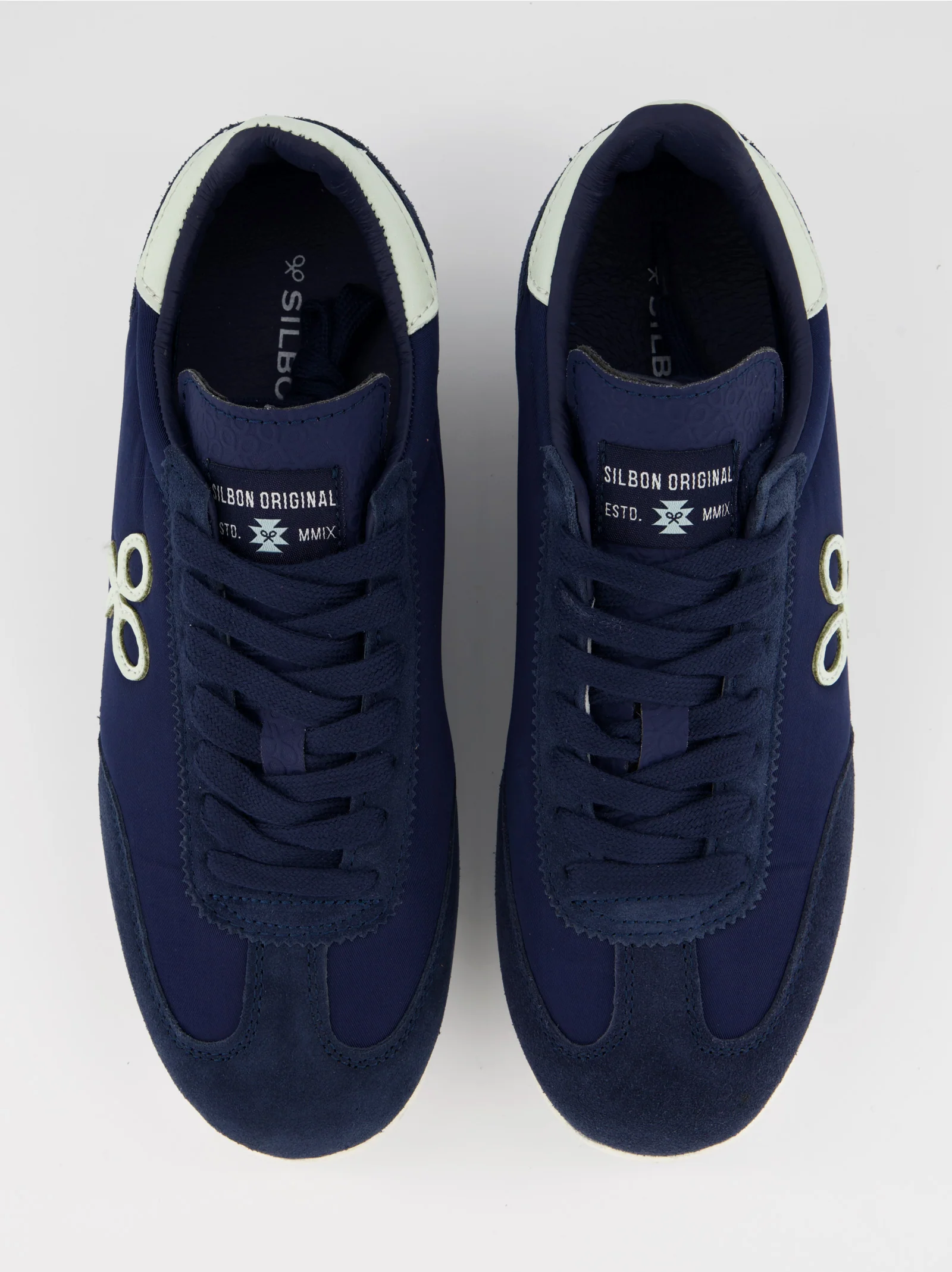 Silbon Vintage - Zapatillas de piel azul navy - Image 3
