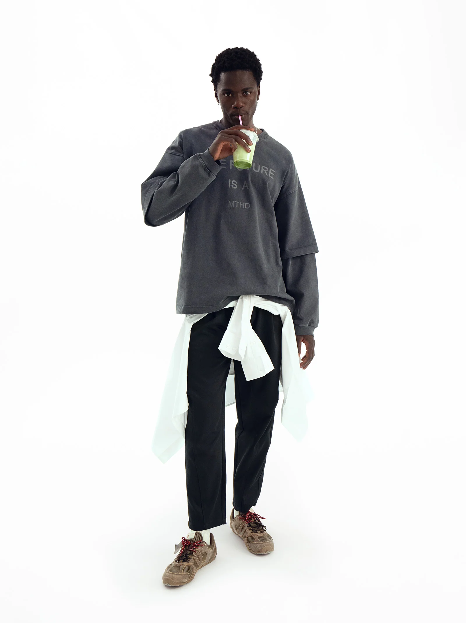 Sudadera doble estampada - Barcelona
