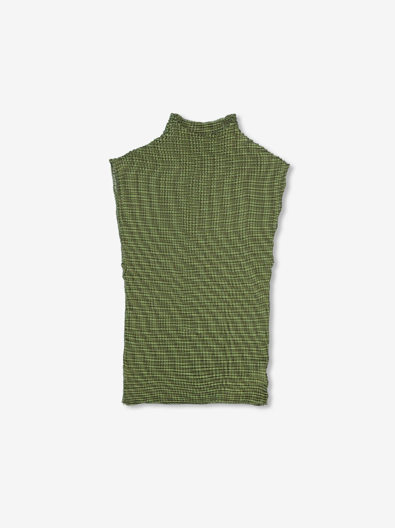 Top micro-plisado de cuello alto - ISI