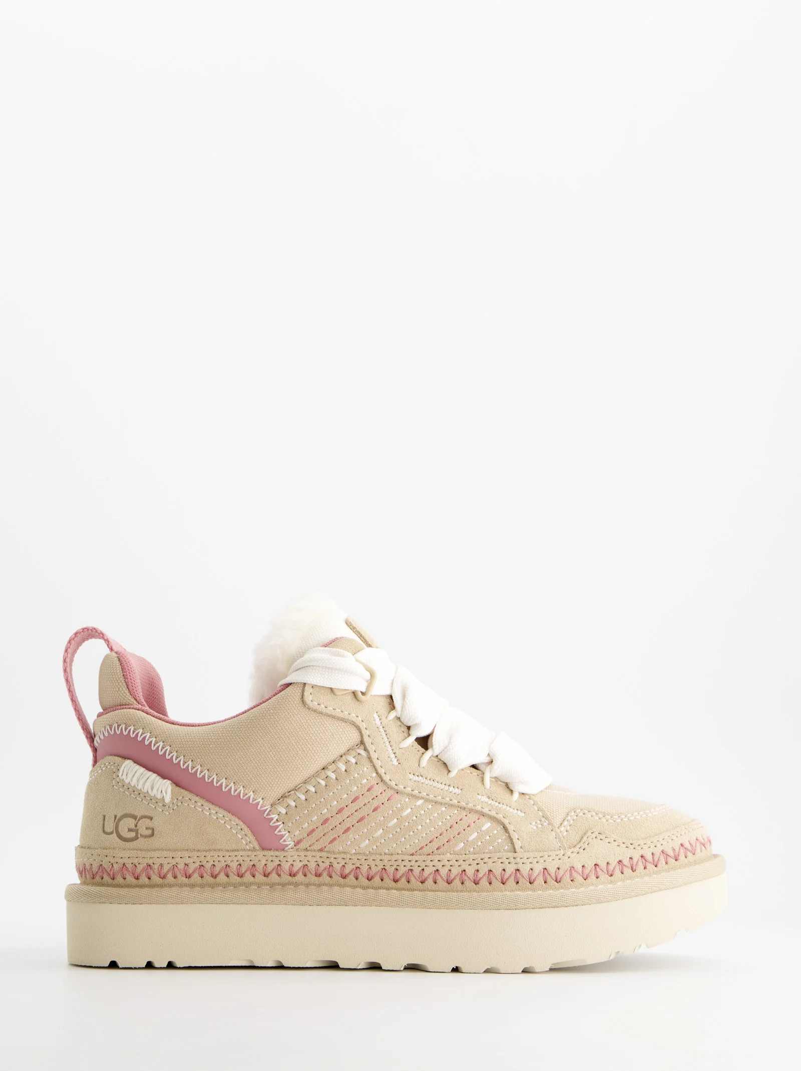 Zapatillas abotinadas de ante con bordado y cordones anchos - UGG Lowmel Meadow
