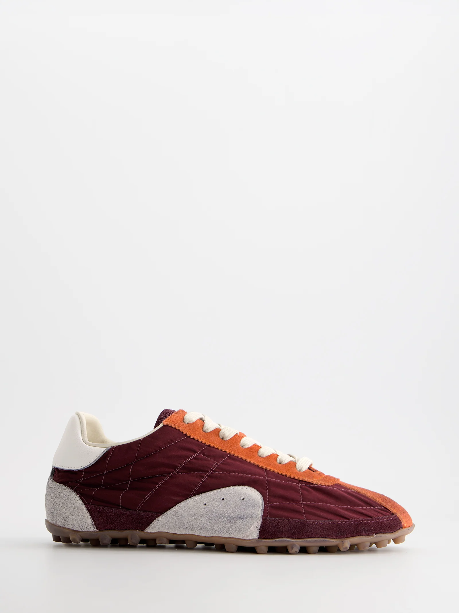 Zapatillas de ante y nylon burdeos - Nova