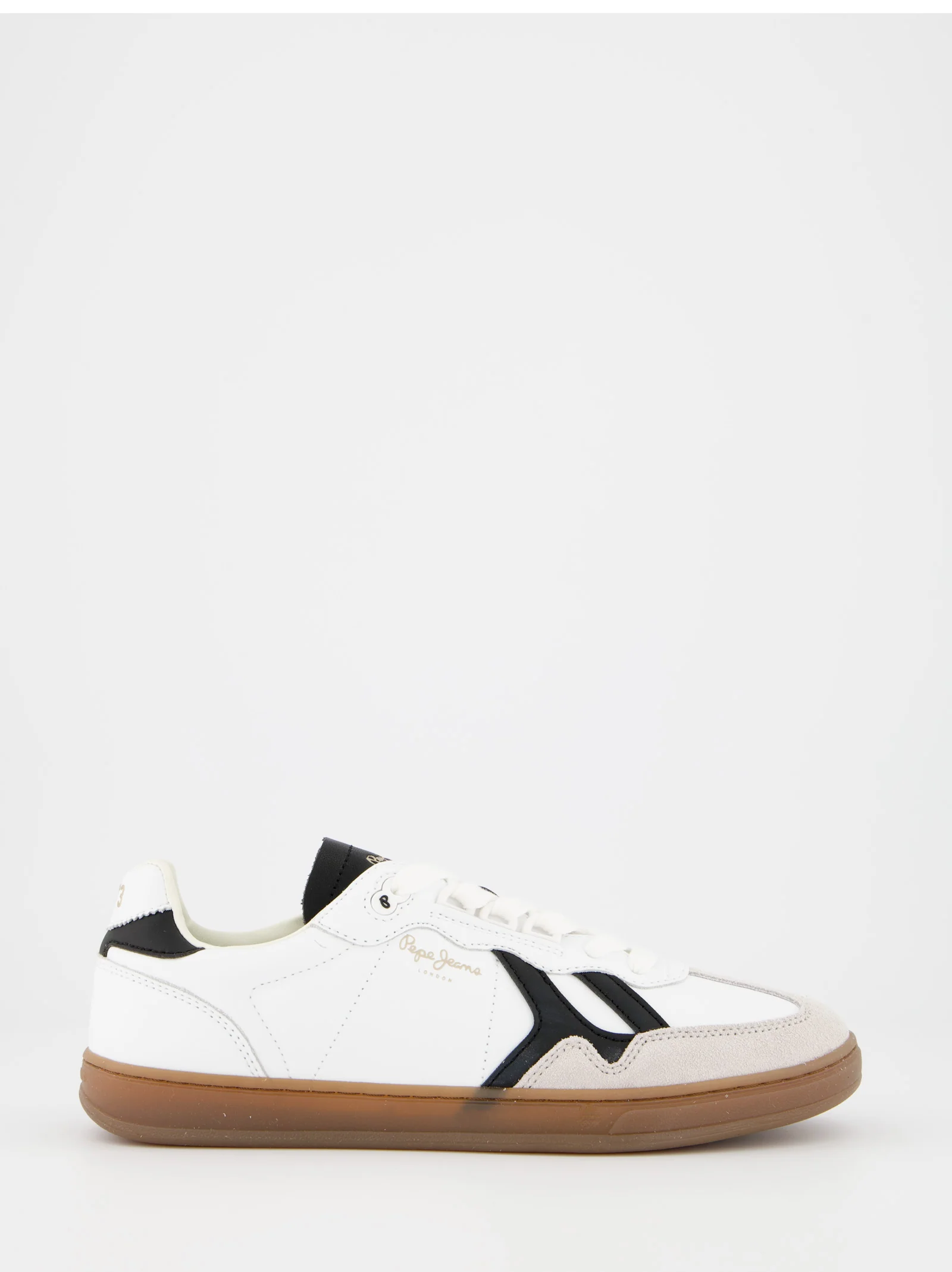 Zapatillas de piel con detalles en ante Pepe Jeans