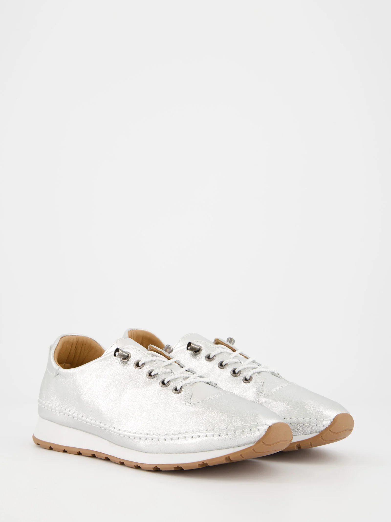 Zapatillas de piel plateadas - Berly - Image 3