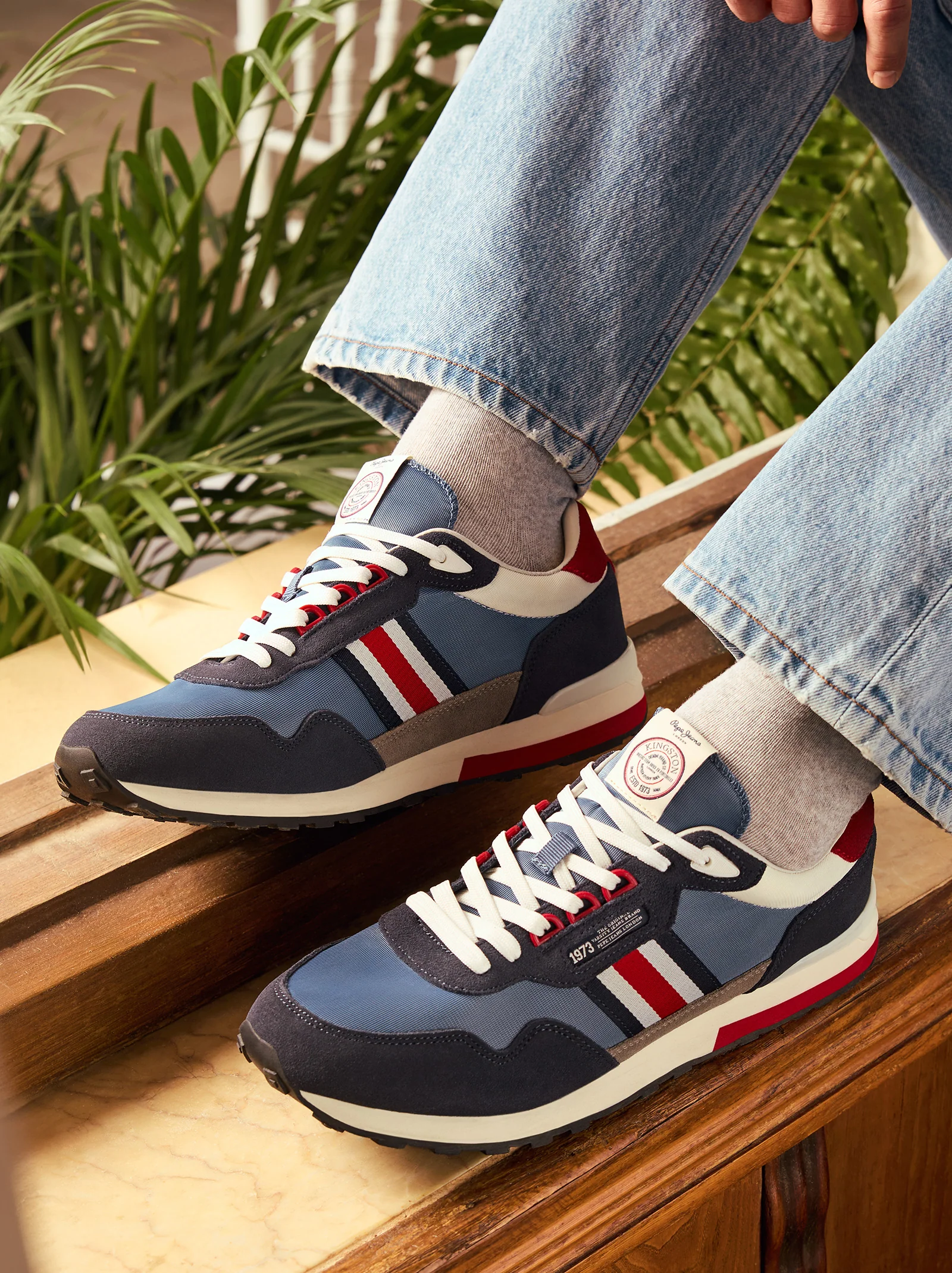 Zapatillas deportivas running con detalles en ante de Pepe Jeans - Image 2